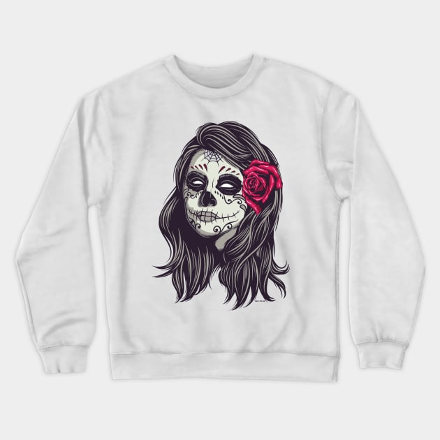 La Catrina - Dia De Los Muertos Crewneck Sweatshirt by IconicTee